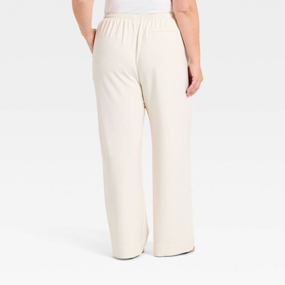 Women's Effortless Pull-On Pants - A New Day Cream XXL - Picture 2 of 4